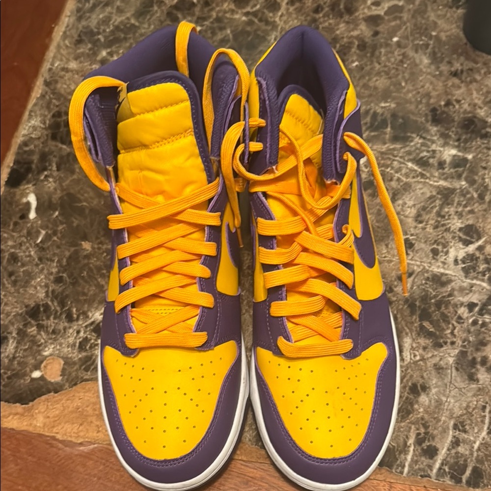 Nike Purple and Gold Sneakers